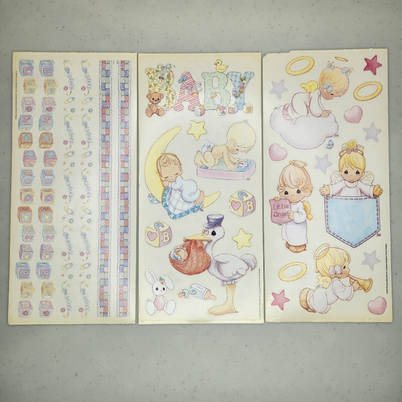 Precious Moments Baby Girl Scrapbooking Sticker Lot - Picture 3 of 5